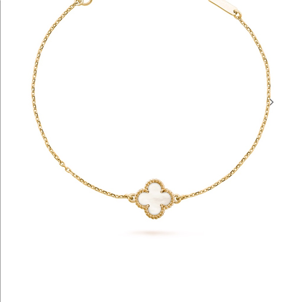 Van Cleef & Arpels yellow gold and mother of pearl bracelet